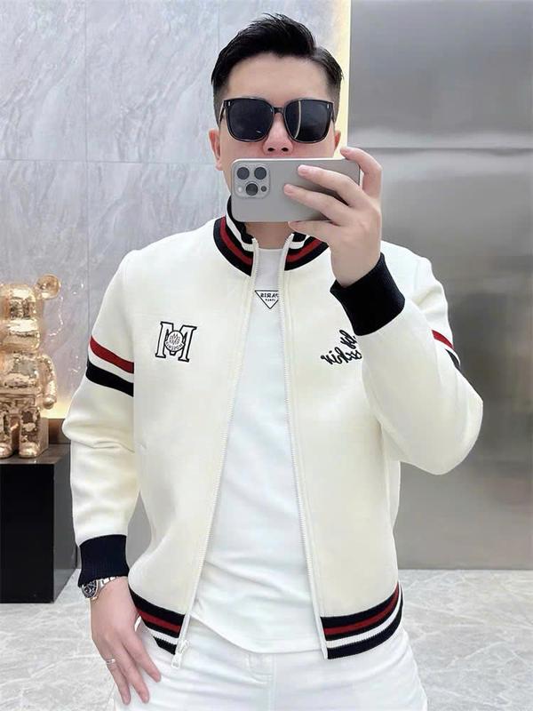 Áo khoác bomber nam cổ trụ chất nỉ 2 da dạy dặn giữ nhiệt tốt phong cách hàn quốc size từ 45-80 kg đường may kỹ Menswear Jacket 5