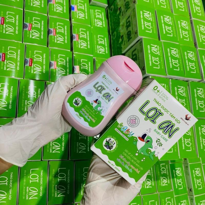 (TẶNG QUÀ) Bộ 3 Tinh dầu, kem bôi,thảo dược tắm gội (200ml) Lợi An Cho Bé 4