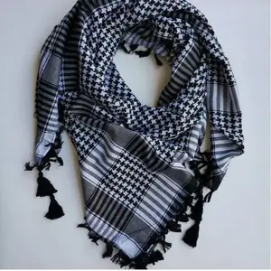 Sorban Palestina Arafat Premium Murah Muslim Polos Motif Kain Surban Arab Souvenir Oleh-Oleh Haji Umroh