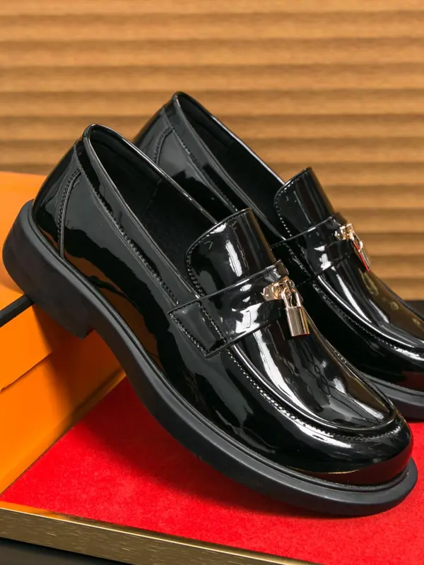 Men's Fashionable Plain Color Lace-Up Loafers, Casual Comfortable Slip-on Loafers for Daily Wear, Fashion Shoes for Party, Daily Clothing Decor 4
