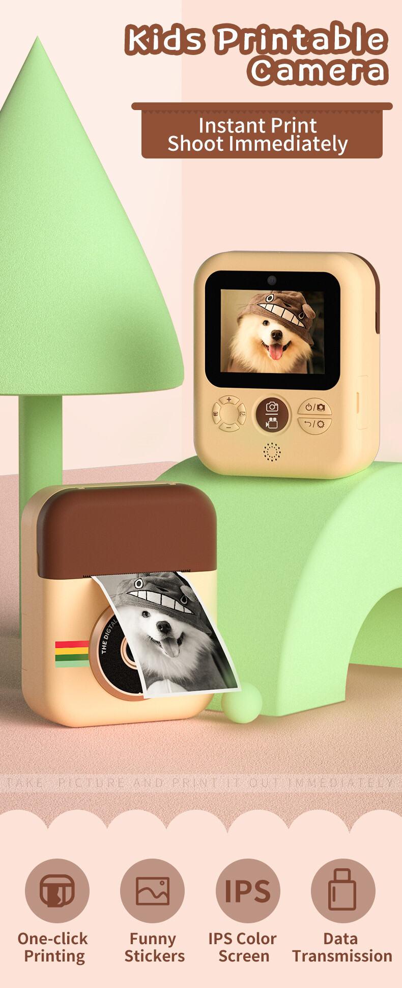 Product Introduction of HD Instant Camera Video Recording Dual Lens Thermal Paper Photo Printing Birthday Gift Boys Girls Toys Digital Kids Camera 15