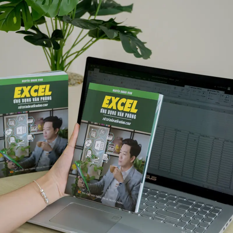 Combo 2 Sách Excel Từ Cơ Bản Đến Nâng Cao Và 150 Thủ Thuật Excel Ứng Dụng Văn Phòng - Thầy Nguyễn Quang Vinh -  Tặng Bảng Hàm Excel + Túi Vải 1