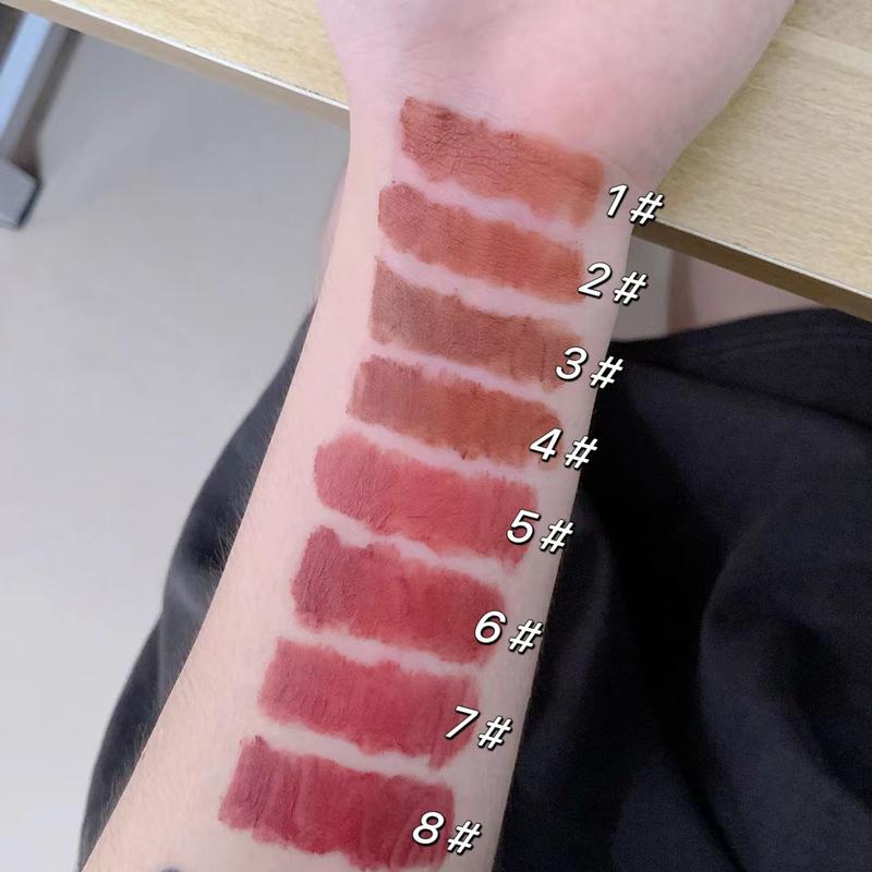 Product Introduction of Tina beauty Hot Sales JOCO Nude lip mud mousse maroon lip glaze velvet matte light purple lip tint 9