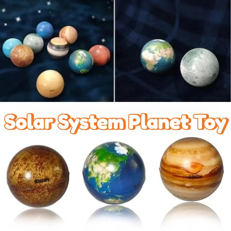 10 Solar System Planet Toy Stress Relief Balls, Solar System Squeeze ...