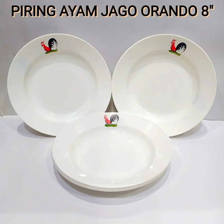 PIRING MAKAN PELASTIK AYAM JAGO/PIRING PELASTIK AYAM JAGO MURAH PIRING MAKAN LUSINAN 12PCS DAN 6 PCS