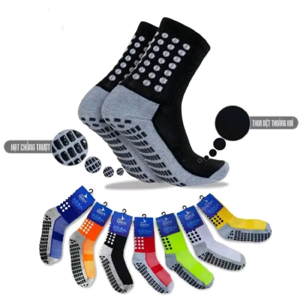 tất  ngắn cổ chống  trơn đá bóng Nam Sport