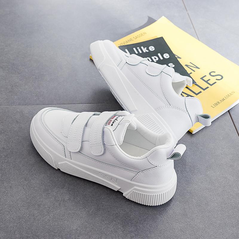 Velcro-Giày Trượt Băng Nhỏ Màu Trắng Cho Nữ, Giày Thường Ngày, Thoáng Khí, Cho Học Sinh, Mùa Xuân, Mới 3