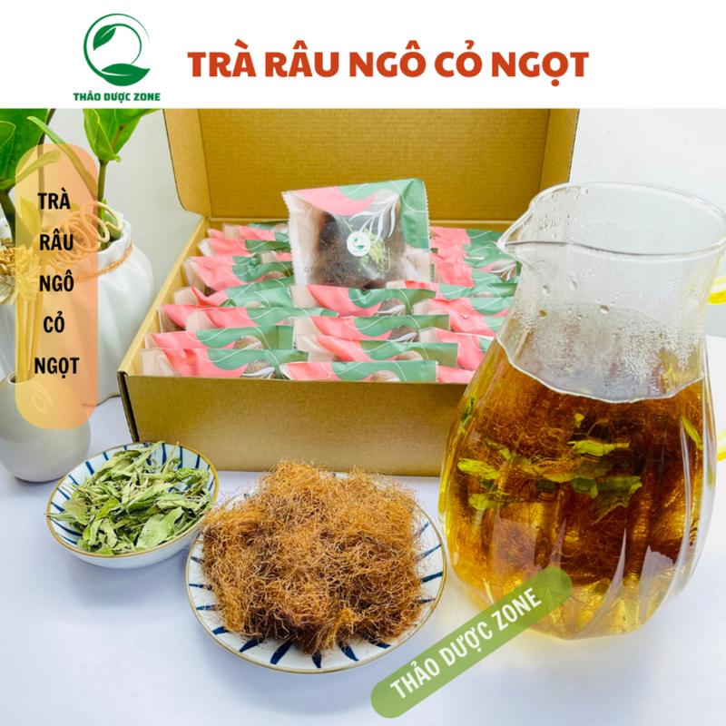 SET 30 gói Trà Râu Ngô Cỏ ngọt Thảo Dược Zone-Hàng loại 1. Tặng kèm Quà tặng ngẫu nhiên Tea Nước Trà Chè