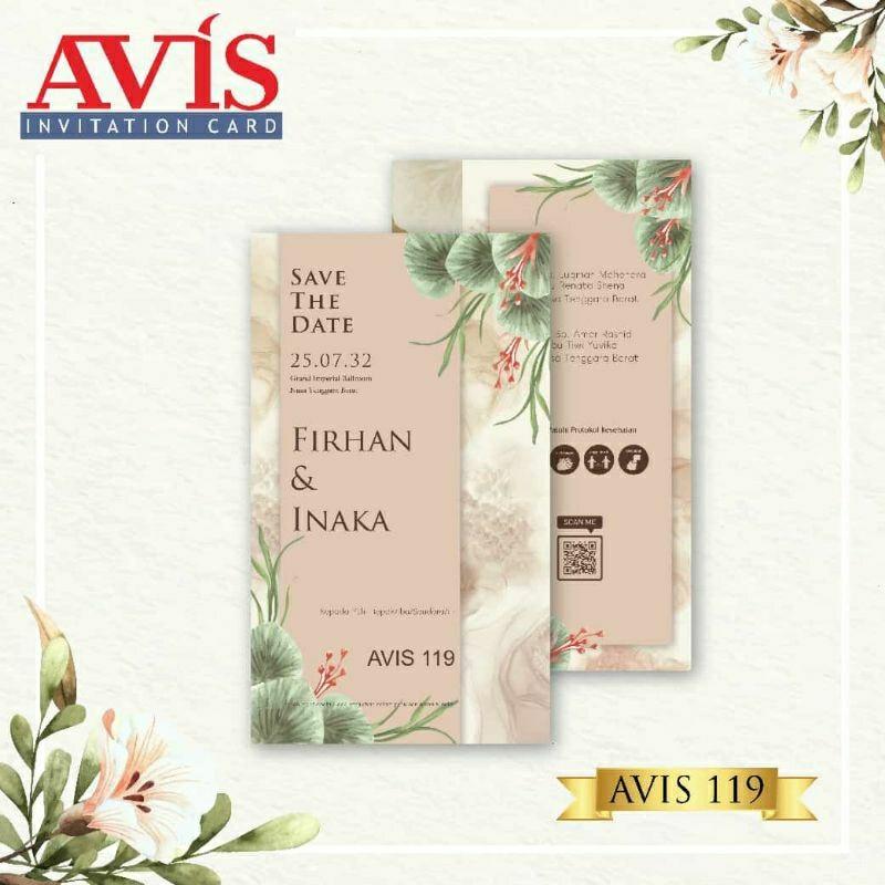 Undangan Pernikahan AVIS 119 Elegan Modern Paket Lengkap 100 PCS Gratis Label & Plastik - JanjiKita | Default