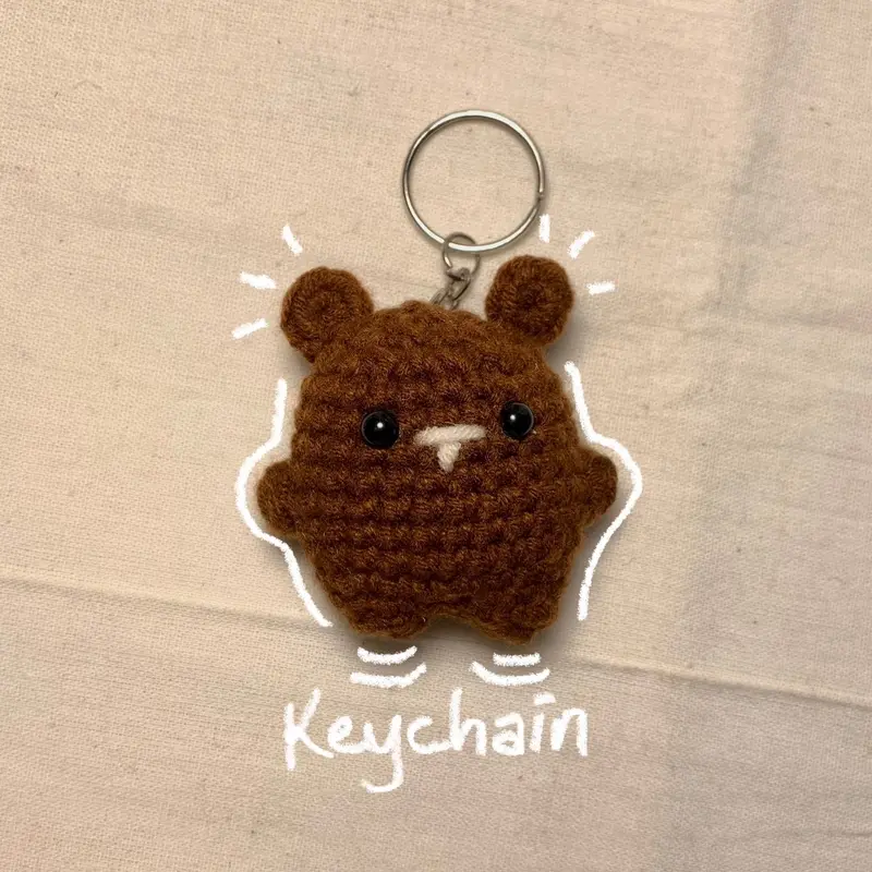 Bear crochet keychain / Gantungan kunci beruang rajut Couple 5