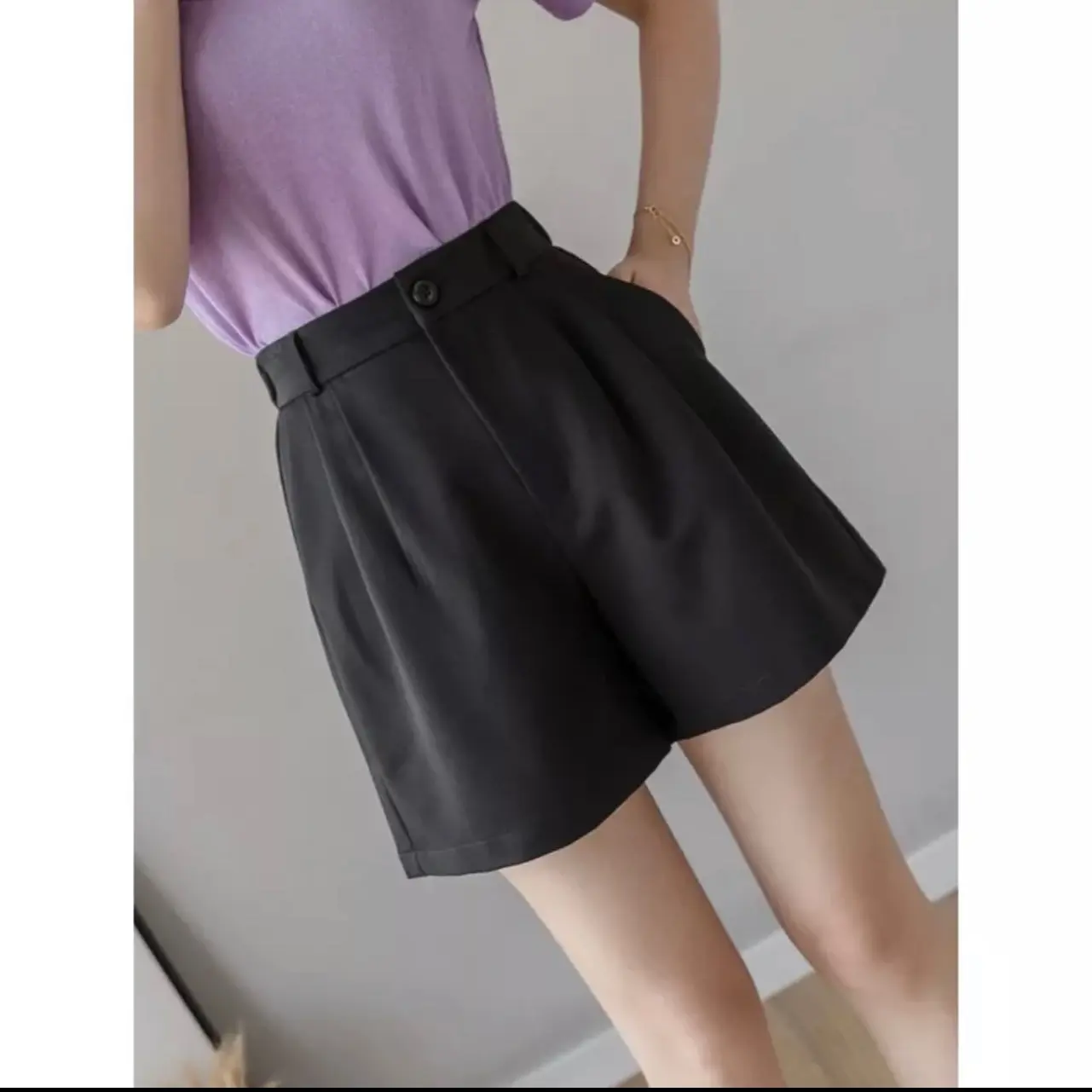Quần Short Gập Gấu Cá Tính ms1017 Nữ Pants Nữ Women Màu Đen | BigBuy360 - bigbuy360.vn Quần Short Gập Gấu Cá Tính ms1017 Nữ Pants Nữ Women Màu Đen | BigBuy360 - bigbuy360.vn