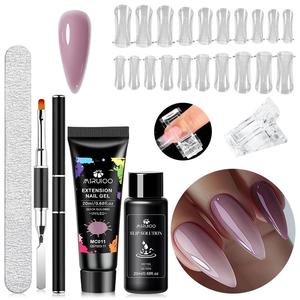 Poly Gel Nail Kit, 1 Set Poly Gel Nail Extension Set, Nail Art Kit for Beginners, Diy Nail Art Supplies for Home Use