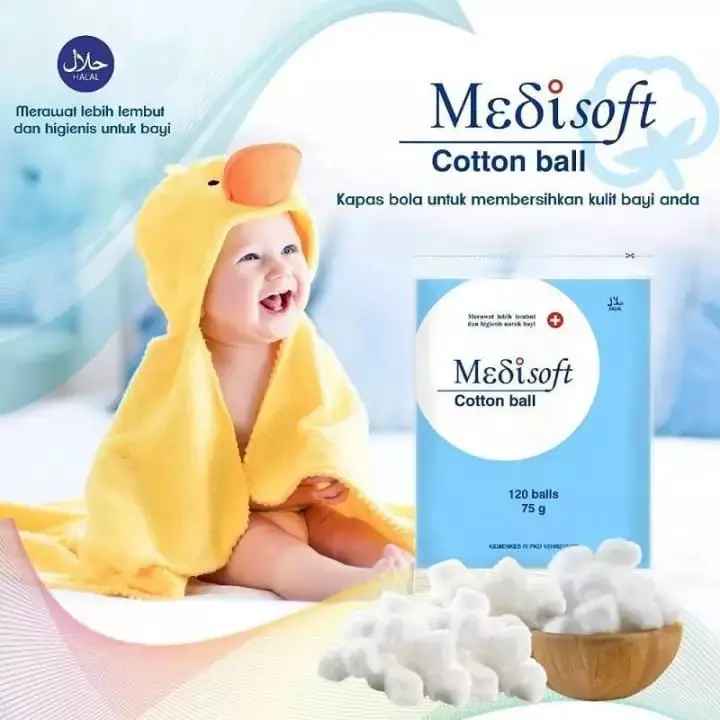 Kamikadomu - MEDISOFT Cotton Ball / Kapas Bola Biru & Hijau [120 Gram] 1