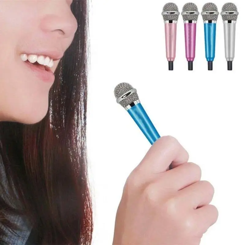 Handheld Portable Mini Microphone 3.5mm Stereo Studio Mic KTV Karaoke For Smart Phone Laptop PC Desktop Audio Microphone