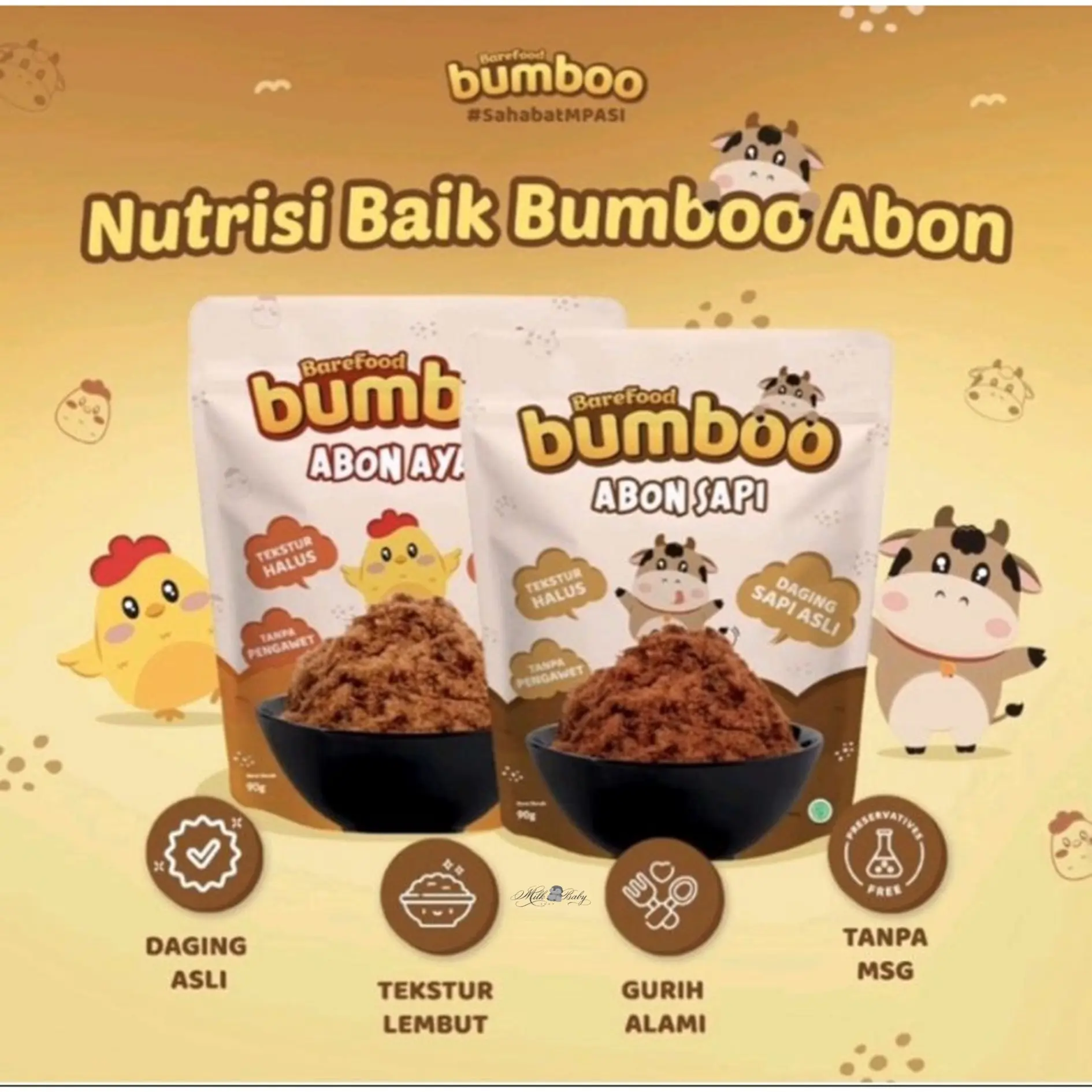 Abon Bumboo Asli - Tekstur Lembut MPASI Si Kecil - Sumber Protein - Tanpa MSG - Tanpa Pengawet