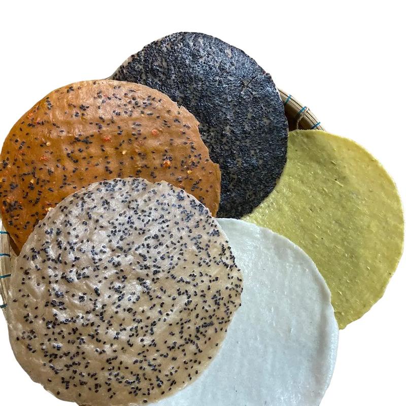 Combo 5 loại bánh đa ngọt đa Mặn Tôm phòng nếp phồng mì  150k  Ăn Vặt 50 cái