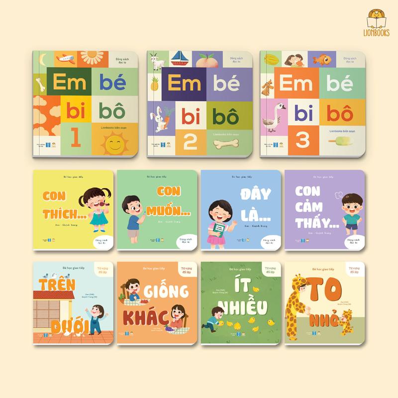 Sách - Combo Bật Âm Lời Nói 11 cuốn Bồi cứng - Dành cho bé Bật âm Tập nói - Lionbooks