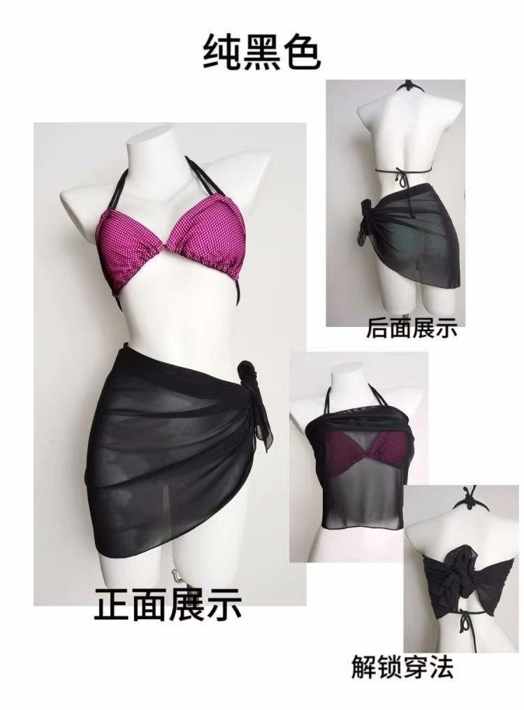 Product Introduction of Áo Tắm, Chất Liệu Lụa Đen, Che Phủ, Đồ Bơi Gạc, Áo Mặc Bên Ngoài, Có Thể Mặc Trong Nước, Bikini, Váy, Đi Biển, Có Thể Mặc Bên Trong Tạp Dề, Siêu Thanh Lịch 9