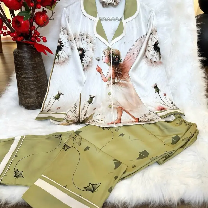 Pajamas & Loungewear K10_ LATIN SPK dầy mượt mịn màng thiết kế sinh động trẻ trung Tay ngắn Tay dài size 55-75kg WOMEN Đồ ngủ nữ Bộ Mặc Nhà 3