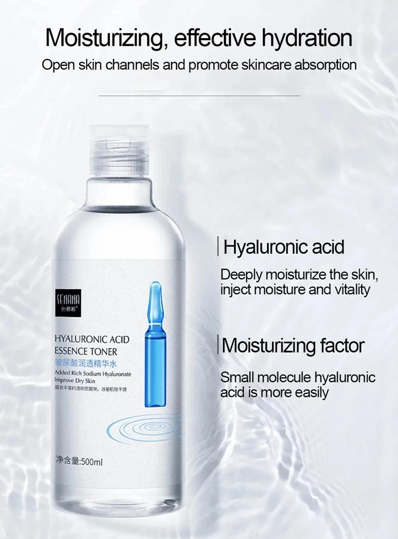 Product Introduction of 500ml  Large Capacity Essence Water Niacinamide Improve Dull Hyaluronic Acid Moisturize Dry Skin Facial Beauty Care Toner 4