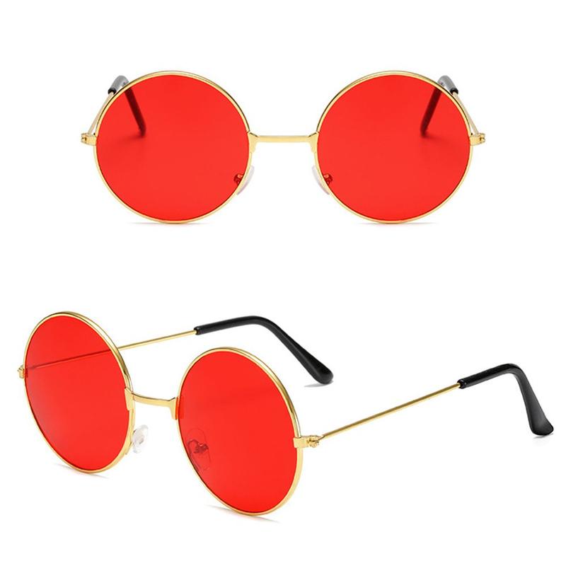 Product Introduction of byfor Women Men Disco Hippie Circle Glasses Eyewear Round Sunglasses Metal Sunglasses 22