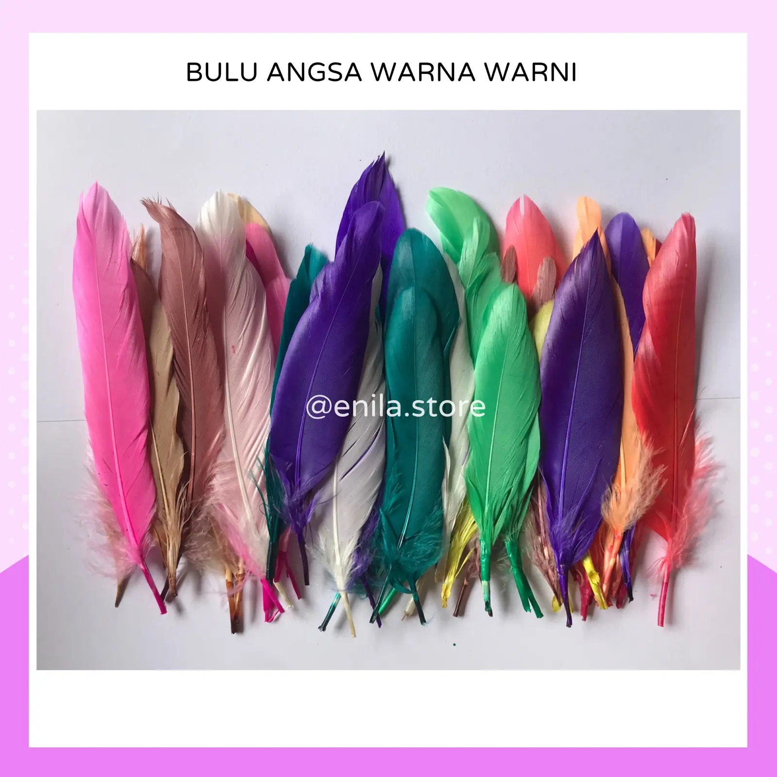 BULU ANGSA BEBEK ENTOG ASLI WARNA WARNI PANJANG - JUAL BULU AYAM MURAH UNTUK BAHAN KERAJINAN TANGAN AKSESORIS HIASAN KEPALA - BAHAN MAINAN KUCING JUJU HAT DREAM CATCHER PENANGKAP MIMPI