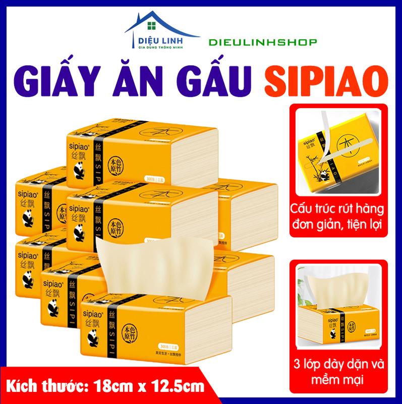  Giấy Vệ Sinh SIPIAO Hàng Đẹp Giấy Ăn Gấu Sipiao Giấy Ăn Gấu Trúc Cao Cấp Siêu Mềm dieulinhshop Khăn Giấy 