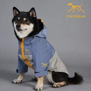 PAW DREAMトレンディなブランドの防風・防雨の北の先祖犬大型犬のレインコート、柴犬のような中規模の巨大な犬のための犬のペットジャケット