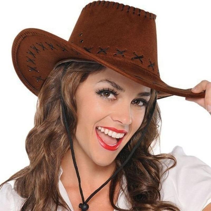 Product Introduction of Accessories Fancy Dress Western Style Felt Fedora Hat Jazz Hat Suede Cowboy Hat Wide Brim 14