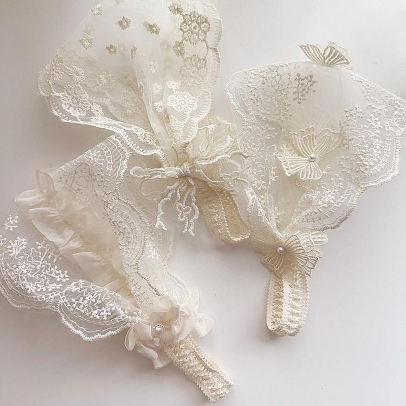 Product Introduction of Lovely Bowknot Lace Baby Headband Korean Style Turban Infant Hairband Flower Headdress Elastic Hair Hoop Photography Props 10