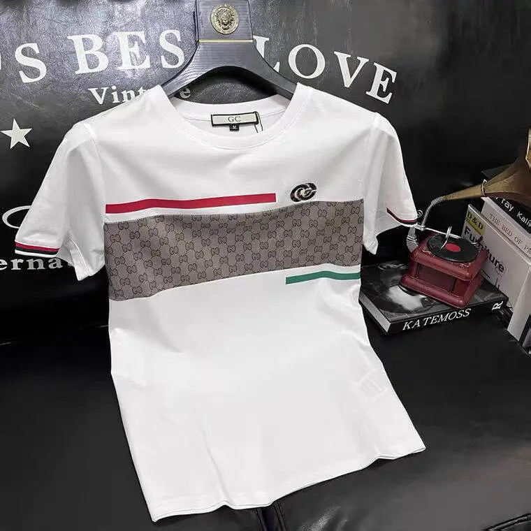 T-shirt Lelaki Musim Panas Baru Trendy Jenama Popular Personaliti Kacak Sukan Kasual Baju T lengan separuh