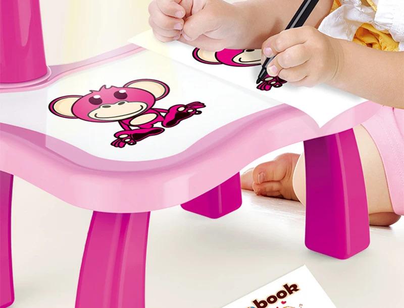 Product Introduction of LED Projector Painting Table Toy Painting Table Set Educational Board Learning Tools Painting Toys 14