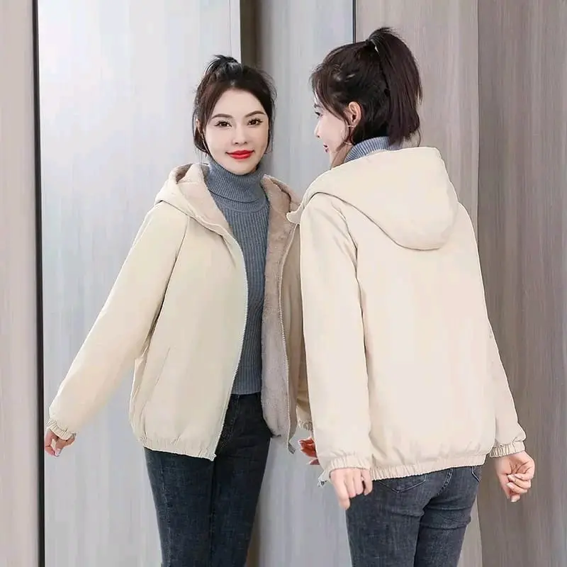 jaket winter wanita lapis bulu Musim dingin 0