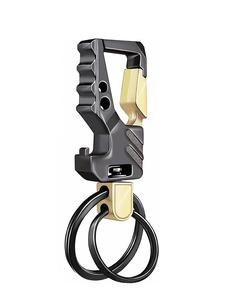 Llavero, Anillo de Llaves EDC, Abrelatas con Llavero, Portallaves para Auto, Llaveros con Mosquetón Táctico con Clip para Hombres y Mujeres