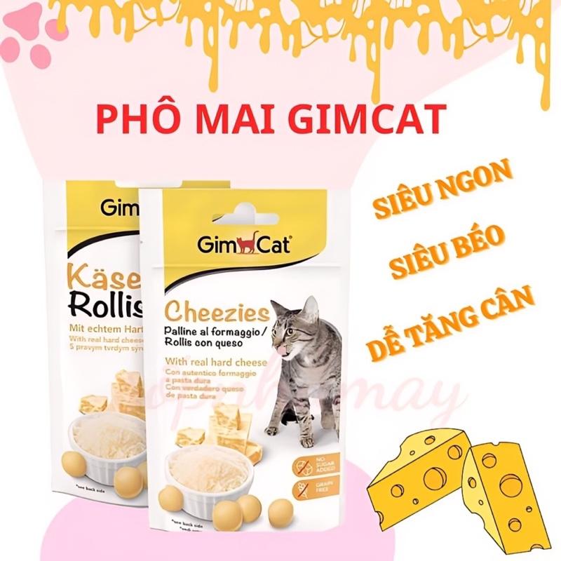  Phô mai Gimcat Chính Hãng thơm béo từ phô mai nguyên chất giúp đẹp lông tăng cân tăng nọng cho chó mèo 