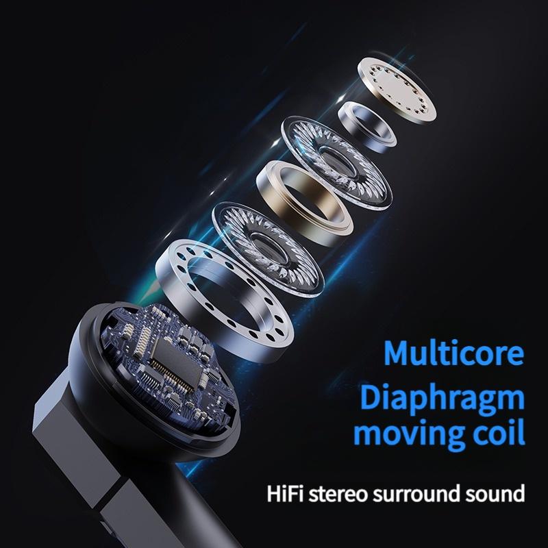 Tai nghe không dây X37 nâng cấp năm 2025 Bluetooth 5.3 Type-C Vỏ sạc Tai nghe chơi game chống ồn 9