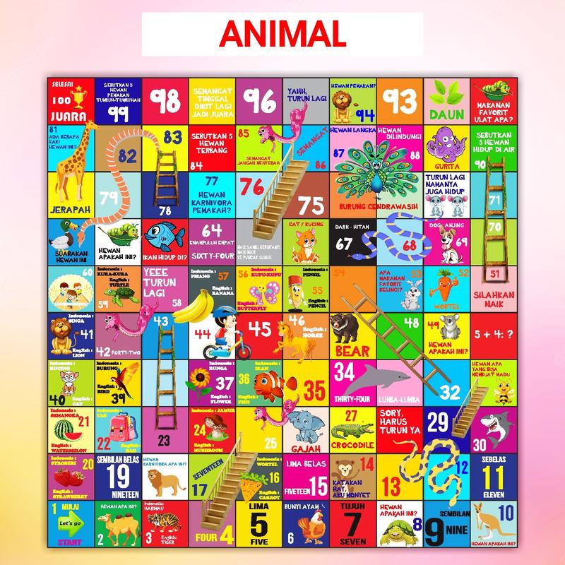 Permainan Anak Ular Tangga Jumbo 6