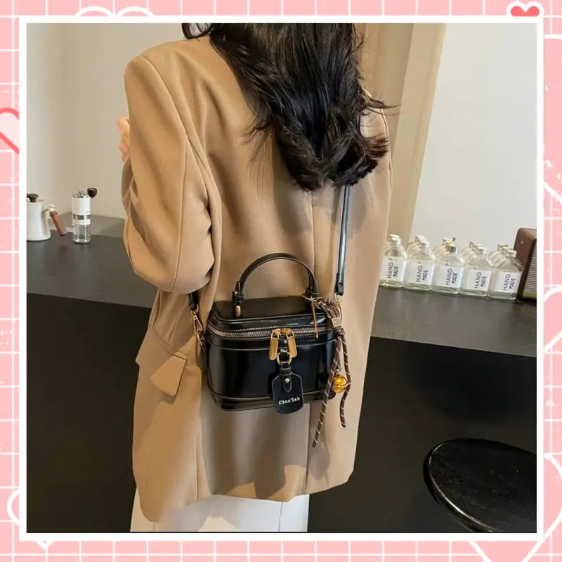 Túi xách nữ đeo chéo túi cốp nữ da trơn kèm chuông thời trang sang chảnh K254 Bag Nhung 8