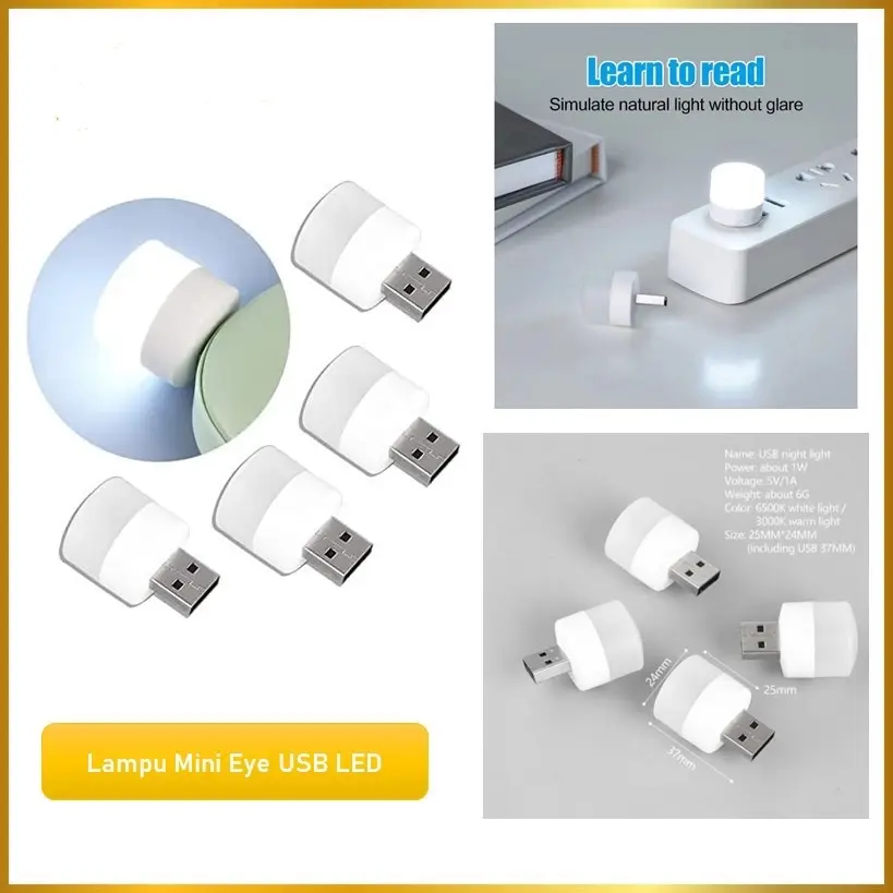 (COD) Lampu Led USB Mini Portable Lampu Baca Lampu Tidur Lampu Travel Mini Light USB