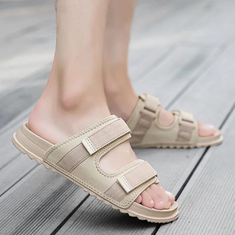 Product Introduction of Sandal Lelaki, Keith Scholl, Berkualiti Tinggi, Fesyen, Gaya Kasual, Slaid, Sesuai untuk Berjalan Pantai, Selipar untuk Lelaki Perempuan 10