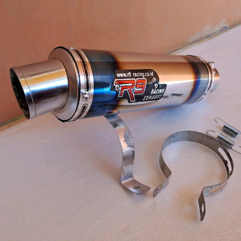 Knalpot Racing R9 bluemoon Beat, Mio, Vario, Genio, Scoopy, Mio J, Mio M3, Mio Soul, Mio Fino, Fazio, Xeon, X-Ride, Mio Gear, Mio GT (Motor matic) 3