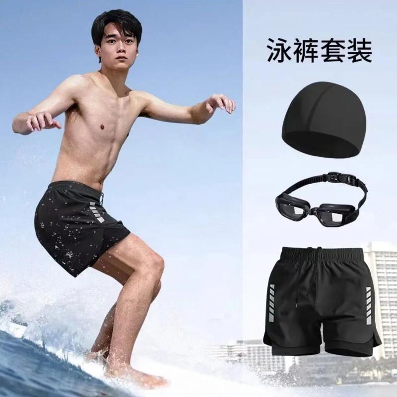 Quần Đùi Bơi Nam, Chuyên Nghiệp, Hai Lớp, Nhanh Khô, Chống Tóm Tắc, Thích Hợp Đi Biển, Đồ Bơi, Hàng Mới Về Năm 2024, Quần Đùi 1