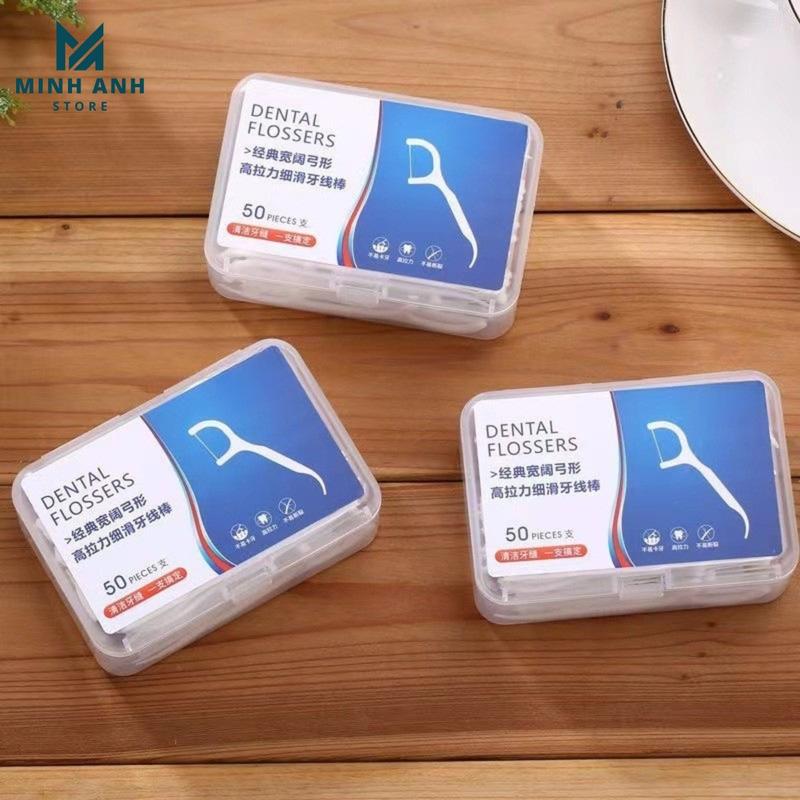 Combo 12 Hộp 600 Chiếc Tăm Chỉ Nha Khoa Vệ Sinh Răng Miệng Tăm Nha Khoa Cao Cấp