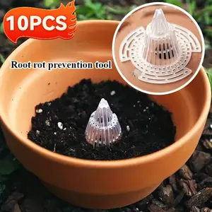 10 Buah Gasket Berbentuk Kerucut Untuk Penutup Drainase Pot Bunga, Penutup Tanaman Sukulen, Anti Bocor, Memungkinkan Tanah Bernapas, Mencegah Kebocoran Air Pada Akar