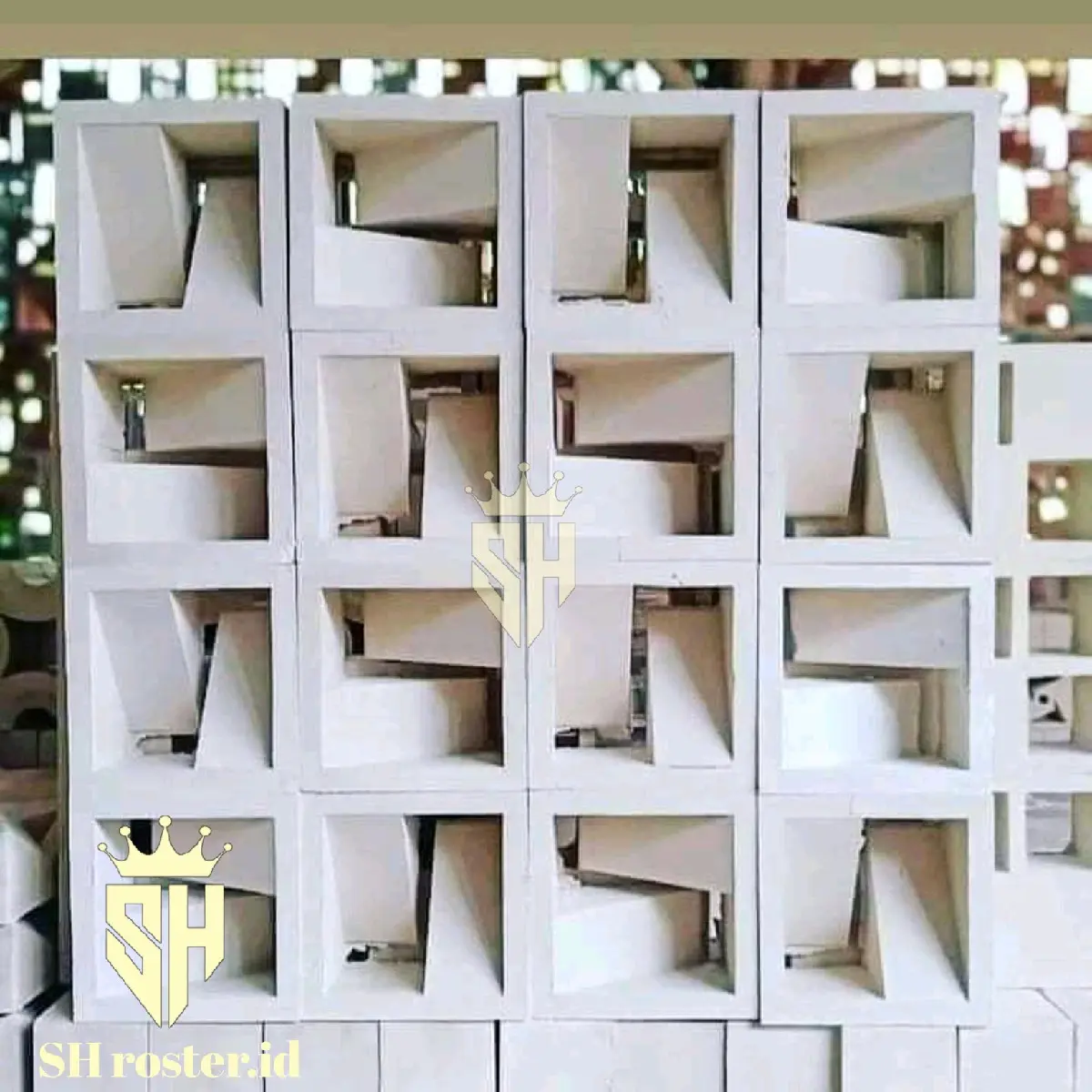 50 pcs roster beton minimalis motif Z loster lubang angin