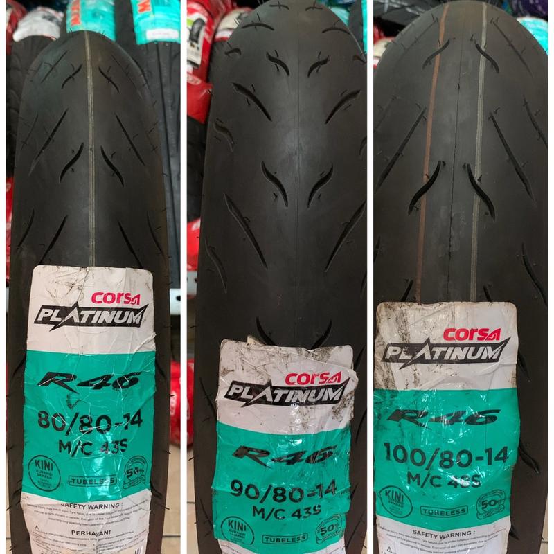 Ban R46 Stylo Ban corsa platinum R46 soft compound tubeles ring14. 80/80. 90/80. 100/ ...