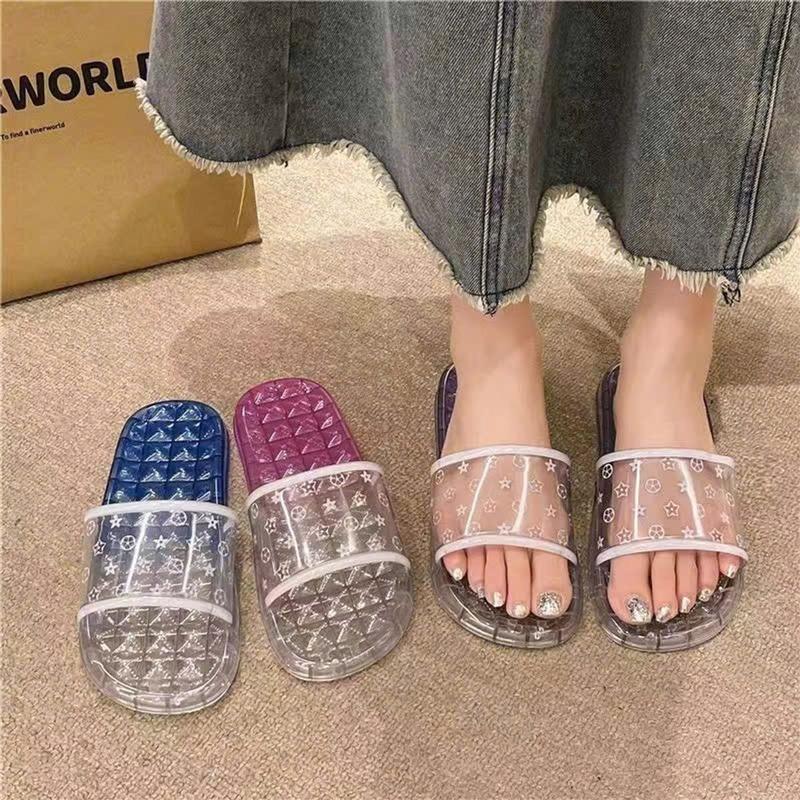 Dép Nữ Trong Suốt Phối Màu Kute Có Quai - DéP bệt Shoes GiàY