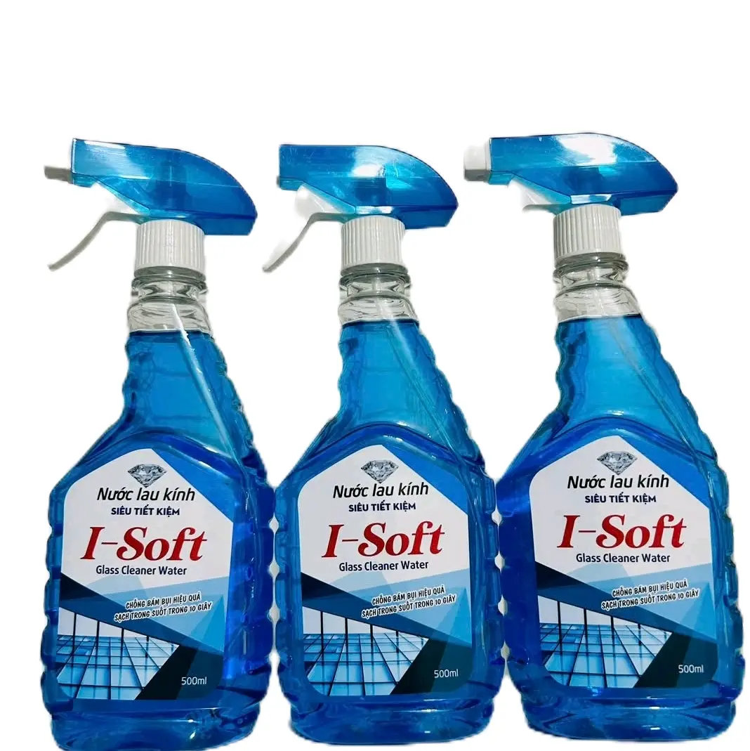 [Giá tốt] Combo 3 Chai Xịt Kính 0,5 Lít ISoft - Làm Sạch Kính Và Ngăn Bám Bụi