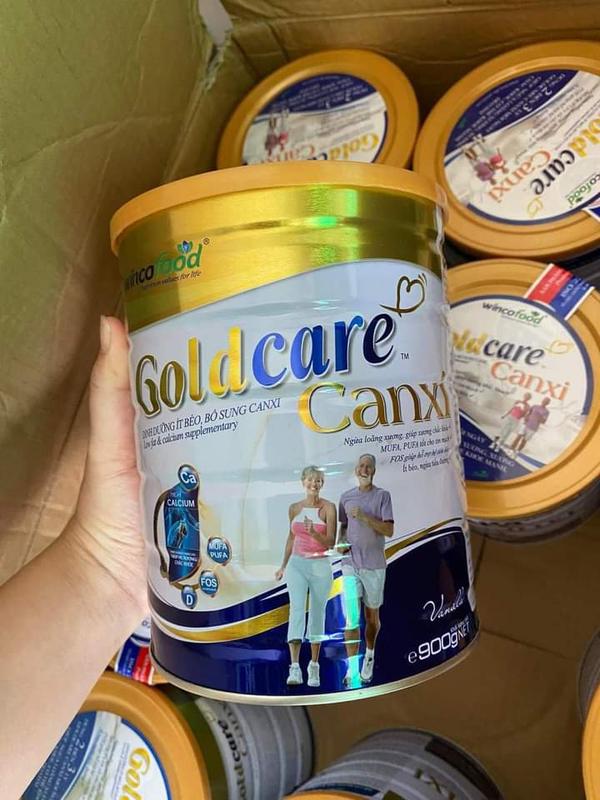  Sữa bột Wincofood Goldcare Canxi lon 850g: ít béo bổ sung canxi ngừa loãng xương xương chắc khỏe 