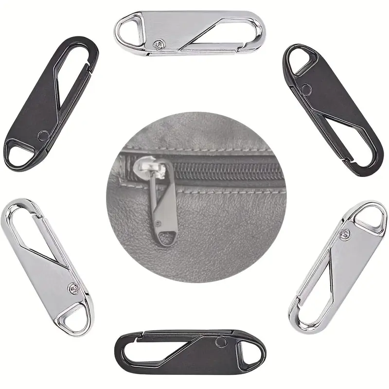 Zipper Slider, 4pcs Zipper Instant Repair Tool Kit, Replacement Travel Bag Zipper Puller, DIY Sewing Craft, Sewing Accessories Holiday Essentials 4